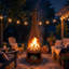 Foyer d'extérieur en acier 70 po avec support à bûches Chiminea