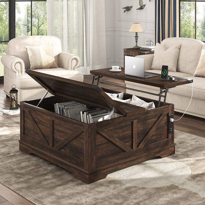 Vardell 40" Coffee Table, Brown, Brown