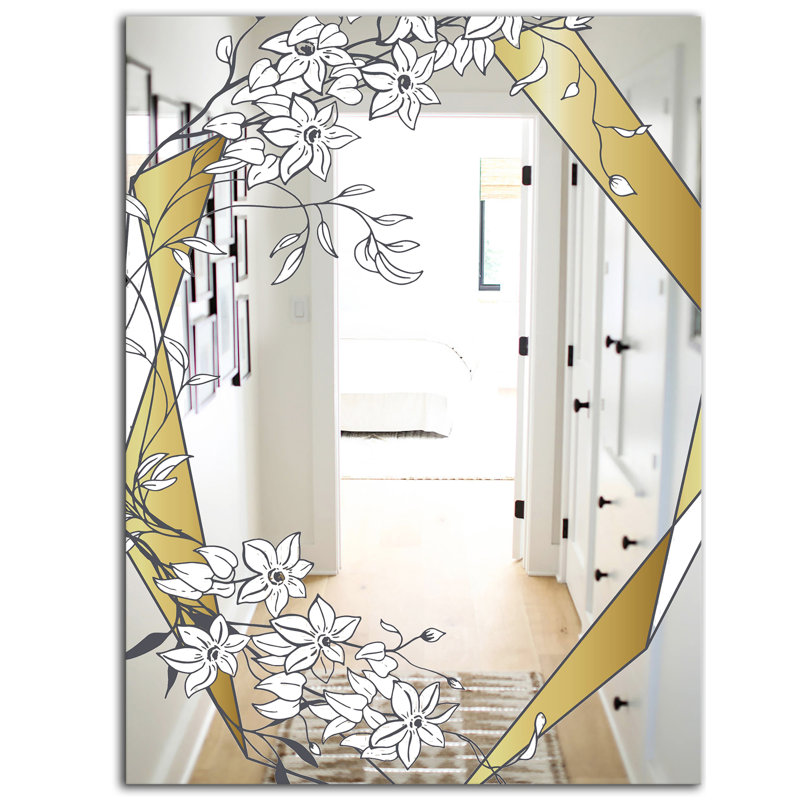 Miroir d'appoint Botanical Blooming Glam, H 39,4 po x l 29,5 po