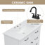 Meuble-lavabo de 36 pouces avec lavabo en céramique, 2 tiroirs basculants, charnières à fermeture en douceur et beaucoup de rangement pour les salles de bain modernes-1738830293