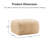 Plush Fabric Ottoman For Living Room – Perfect Footrest, Spare Seat & Decorative Accent-1036859020