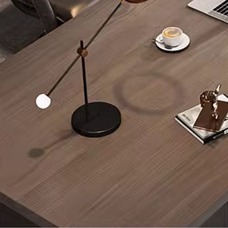 Bureau de direction en L en noyer massif avec tiroirs, 29.53"H*94.49"W*55.12"D, Gauche