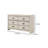 Lei Bedroom Wide Dresser Chest With 6 Drawers, Distressed White Wood