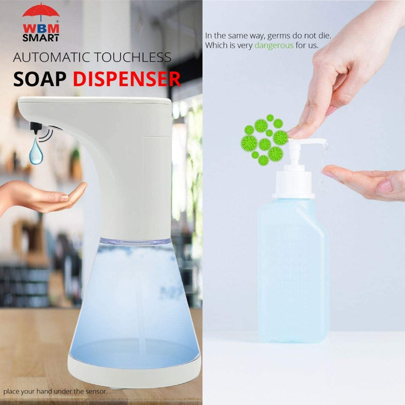 WBM Care Automatic Foaming Soap Dispenser, Touchless Sensor Based for Kitchen and Bathroom, White