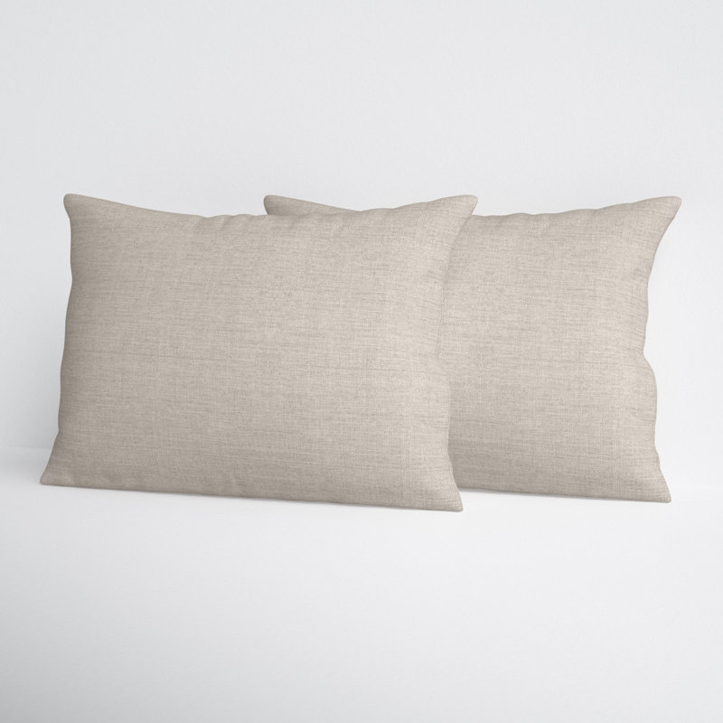 Easton Sunbrella Weather Resistant Lumbar Pillows, 12" x 18", Cast Silver