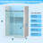 56-60" W x 75" H Sliding Shower Door, Frameless Glass Shower Door with 5/16" (8mm) Clear Tempered Glass, Explosion-Proof Film, Pull Handle, Stainless Steel Hardware, Matte Black Finished-123764429