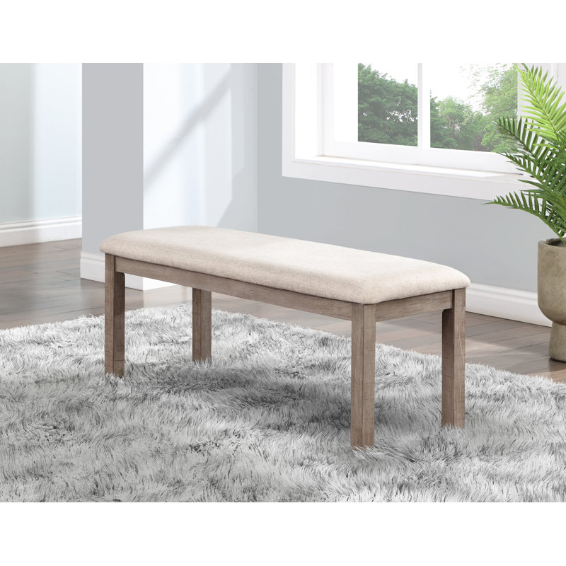 Banc rembourré en mélange de coton Marniyah