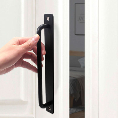 9.6 inch Sliding Aluminum Alloy Barn Door Handles Cabinet Handles Door Pulls (Set of 2)