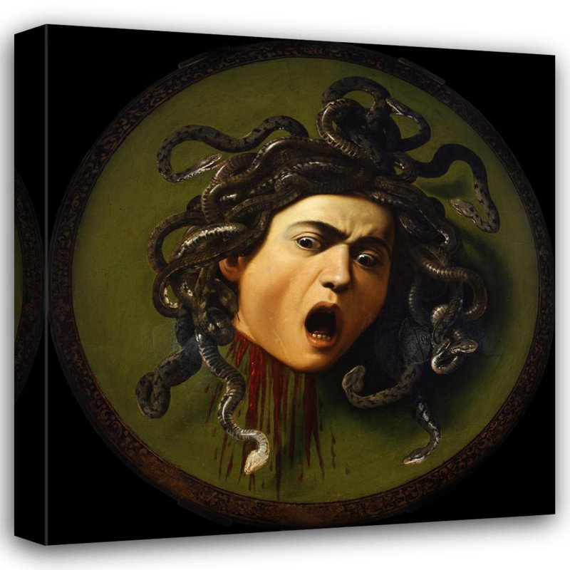"Medusa" par Caravaggio - Toile tendue avec châssis, H 24 po x l 17 po