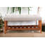 Banc en tissu gris clair Charla