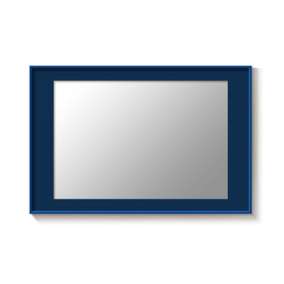 Miroir mural rectangulaire en métal