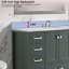 Plateau de meuble-lavabo simple 48 po avec lavabo en quartz - pour remplacement de meuble-lavabo, sans armoire