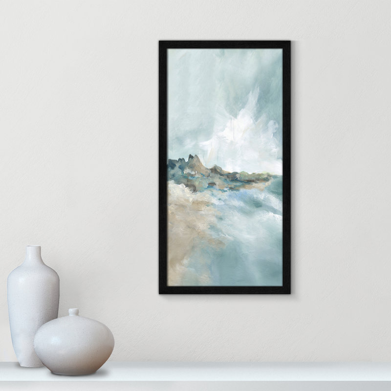 Imprimé Sandpoint par Carol Robinson, H 25 po x l 13 po x P 0,75 po, Noir, noir, noir, noir