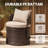 3 Pieces Outdoor Conversation Sets With Cushion, Cambelle 2-Person Outdoor Rattan Seating Group-115751183