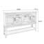 Console rectangulaire en bois manufacturé brun massif