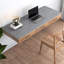 Grey Rectangular Sintered Stone Floating Desk with drawers desk-1468525641