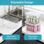 Bacs de rangement transparents empilables avec couvercles et poignées, contenants en plastique pour garde-manger, cuisine, réfrigérateur, armoire, placard et rangement de salle de bain (paquet de 6, très grand)