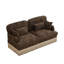 Canapé modulaire 69 po en chenille à imprimé léopard confortable - Canapé modulaire moderne avec garniture à pampilles, assise profonde, dossier ergonomique, assemblage facile-129606615