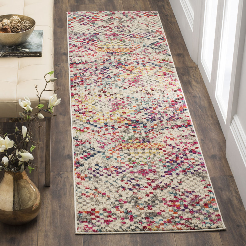 Hertzler Abstract Multicolor Area Rug, Runner 2'2" x 10'