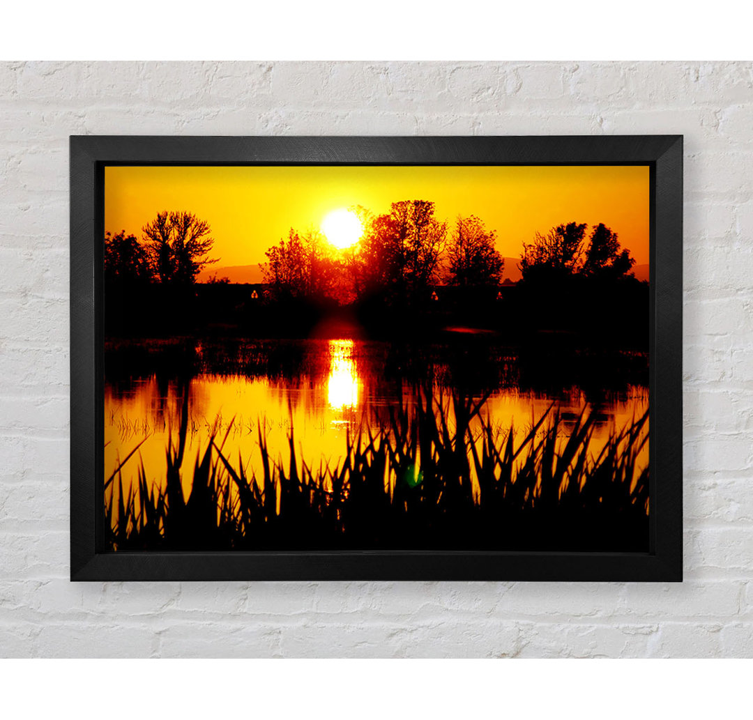 Orange Sunset River - Druck