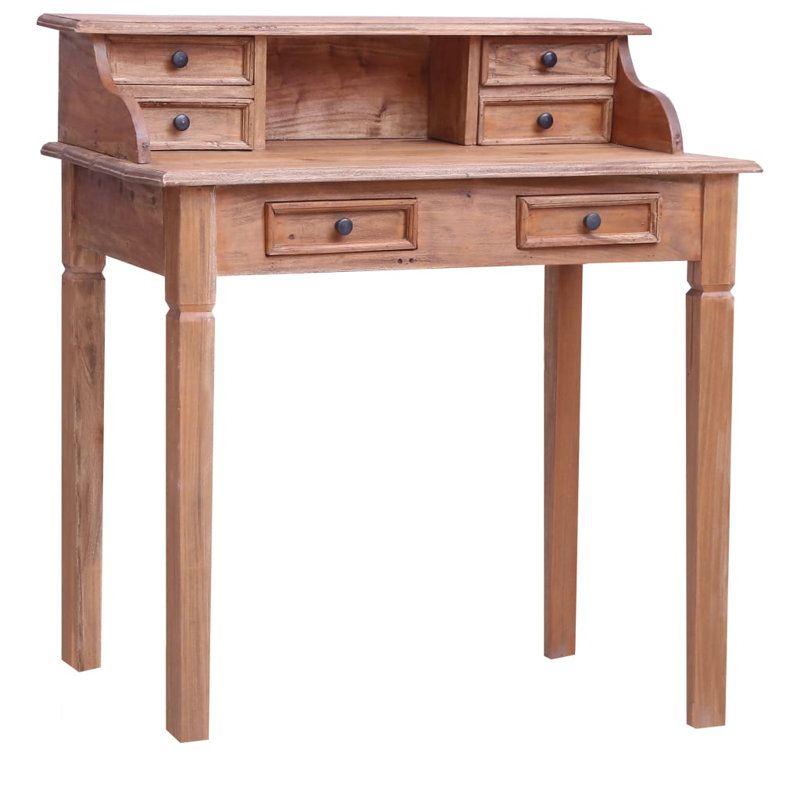 Bureau d'écriture rectangulaire l 35,4 po Braeli, Brun