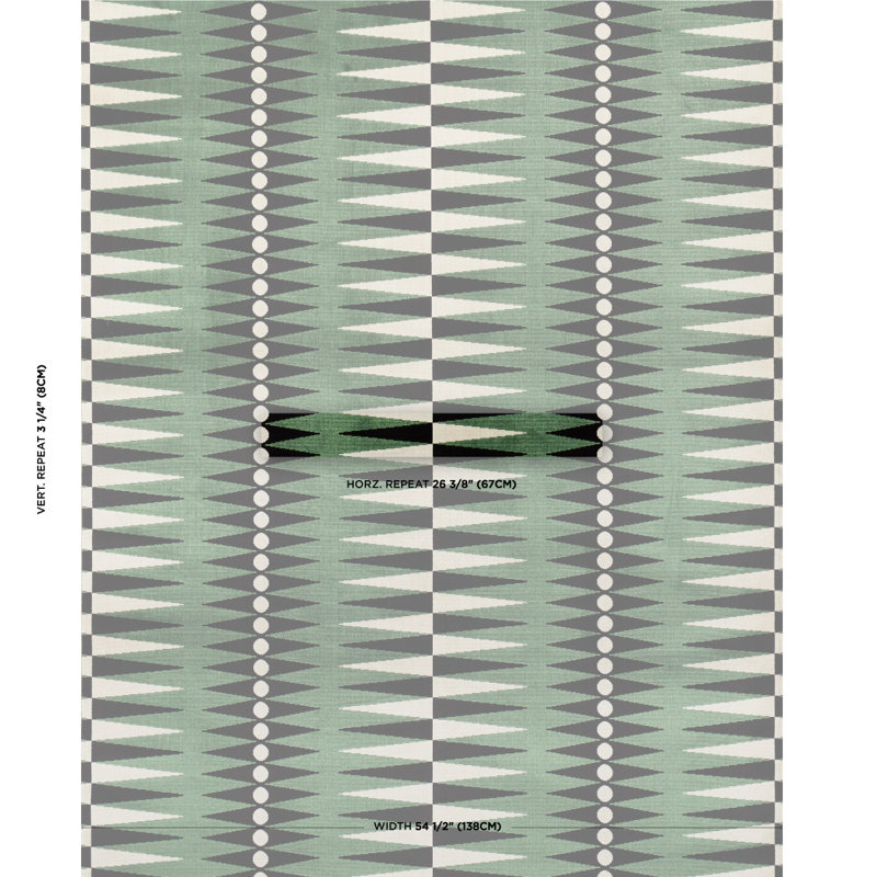 Tissu de backgammon Mary Mcdonald, Vert