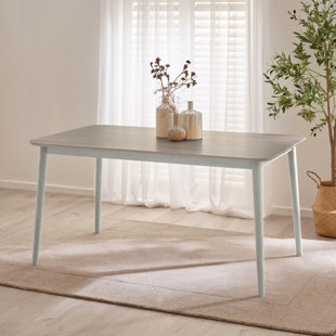 Drea Solid Wood 4 or 6 Seater Dining Table - Traditional Rustic Farmhouse Kitchen Style