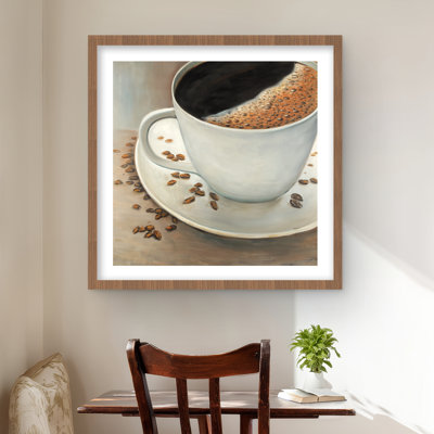 «Black Coffee - Kitchen Still Life», reproduction encadrée