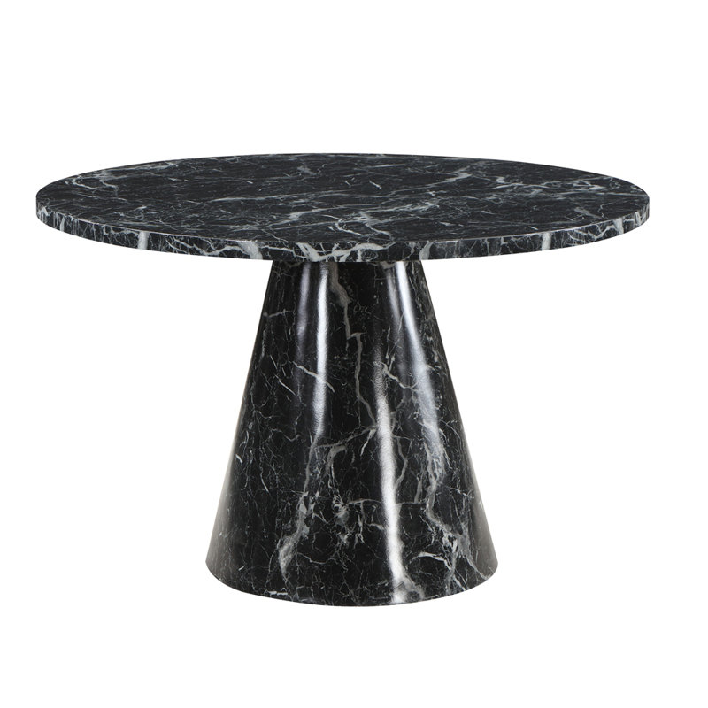 Table de salle à manger de conception contemporaine avec plateau en pierre reconstituée