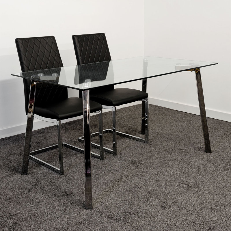Brannon 2 - Person Dining Set, Black
