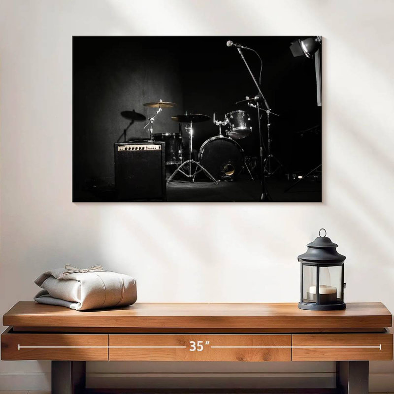 Abarca, instruments de musique sombres, H 16 po x l 24 po