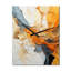Orange orange, dessin au trait abstrait - horloge murale abstraite-99631921