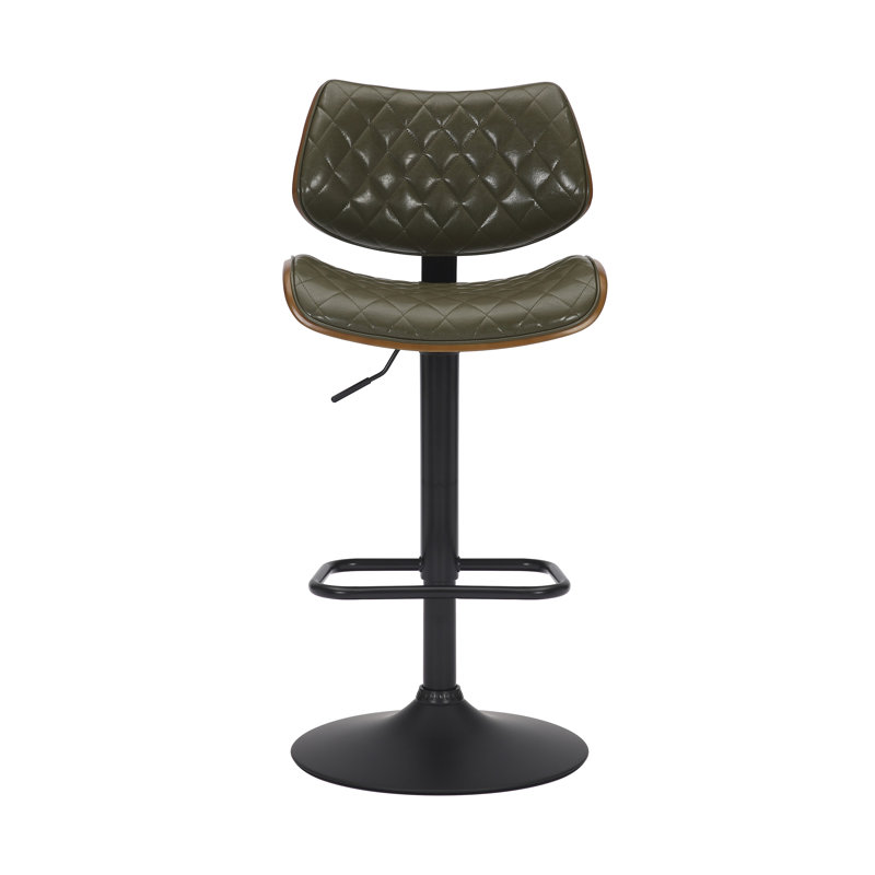Tabouret de bar réglable en hauteur Dudley, Vert