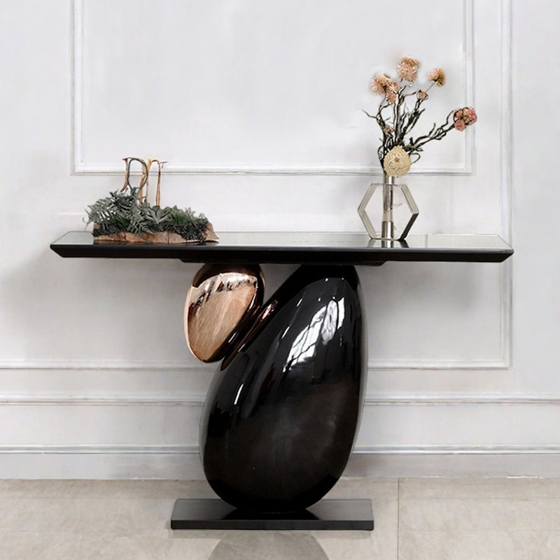 Modern Minimalist Console Table, 34.6" H x 59.1" W x 15.7" D