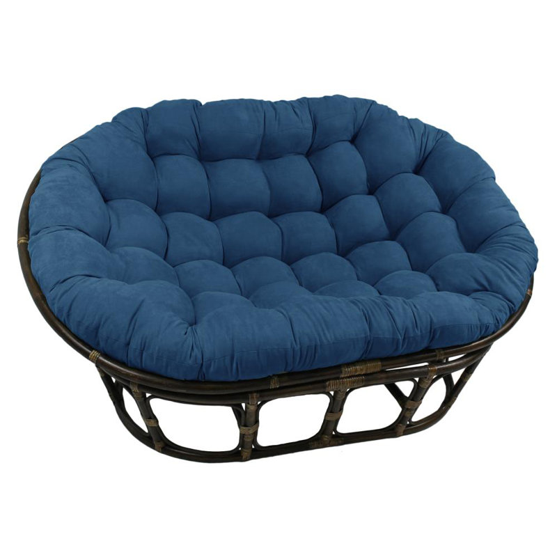 Coussin de causeuse Papasan de qualité supérieure pour l'intérieur, Indigo, l 78 po x P 58 po