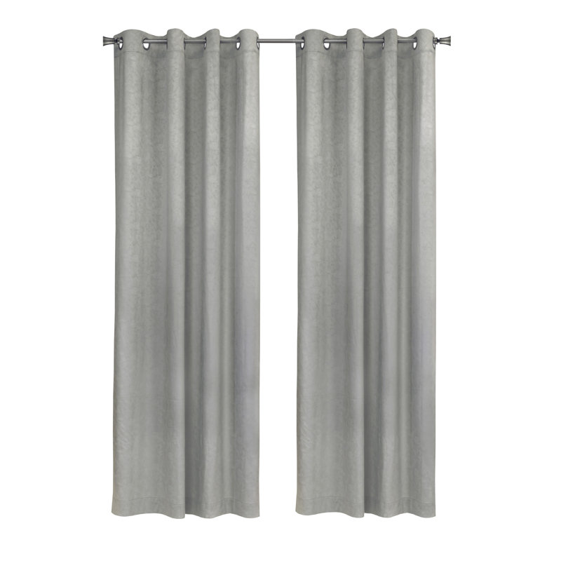 Panneau de rideau obscurcissant avec œillets Mattyson, Gris, L 52 po x L 108 po