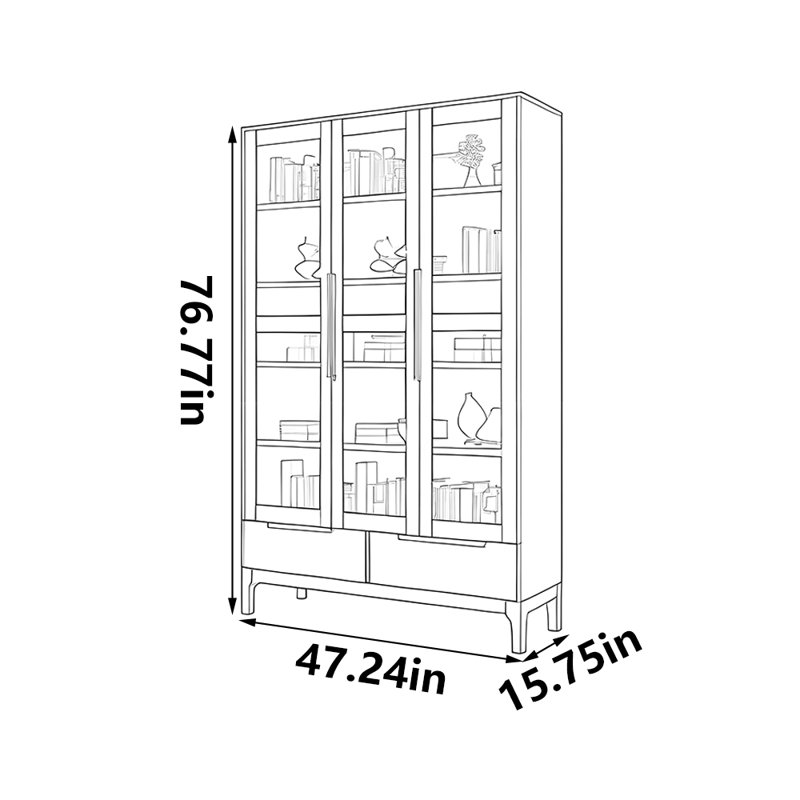 Nordic style simple bookcase