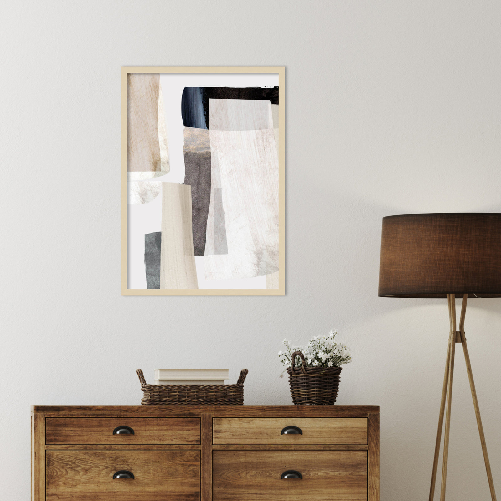Clay No 2 by Dan Hobday Wood Framed Wall Art Print, Brown, 33" H x 24" W