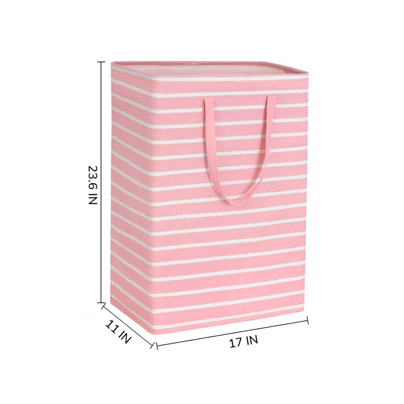 Canvas Laundry Hamper, Pink