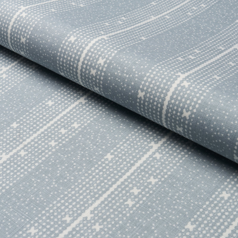 Tissu rayé Schumacher X Veere Grenney Stella, Bleu