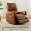 Chaise inclinable électrique en cuir brun avec pivot et pivot