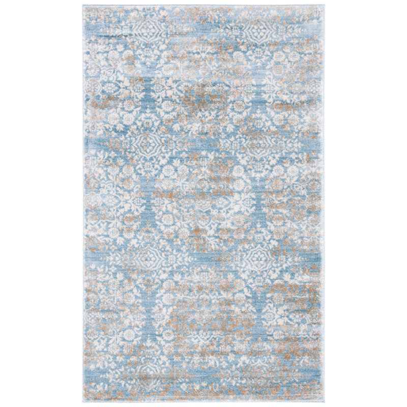 Delmer Performance Geometric Rug, Rectangle 9' x 12'