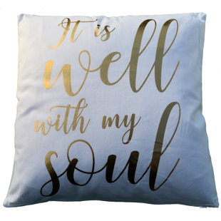  Coussin en coton It is Well