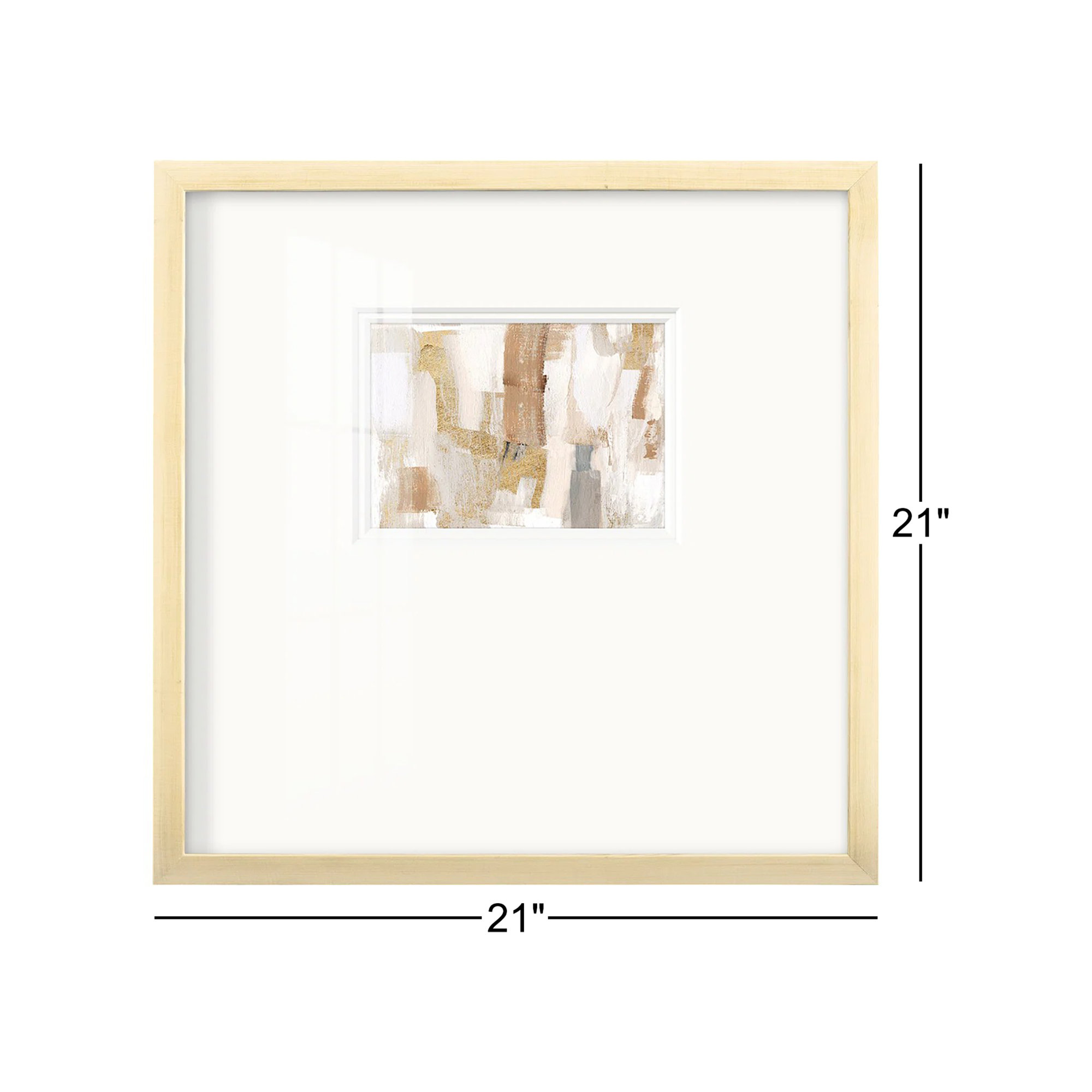 Gold Quartz I, 21" H x 21" W x 1.25" D