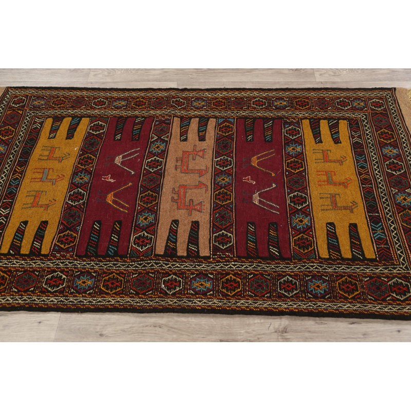 One-of-a-Kind 3'3'' X 5'9'' New Age Wool Area Rug in