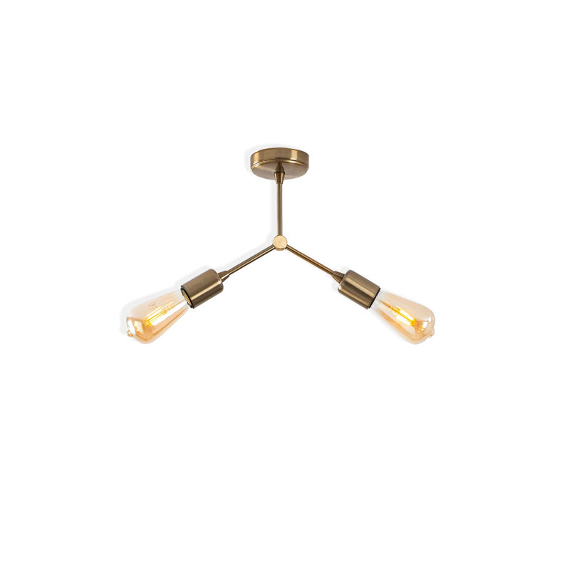 2 Lights Semi Flush Mount