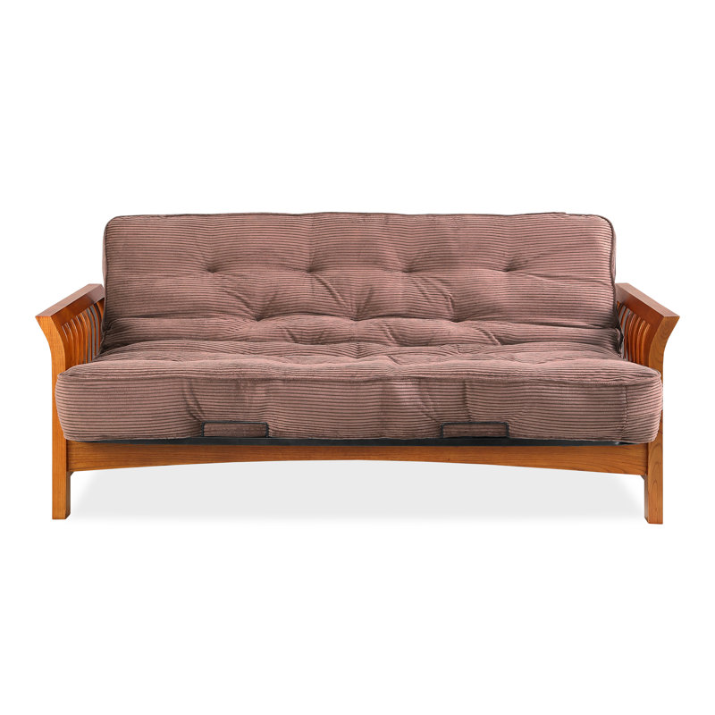Futon et matelas Overs peu, Velours côtelé java