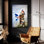 «Bluebirds With Daisies 2» par Arie Reinhardt Taylor, art en verre acrylique Wal