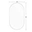 Miroir ovale en métal argenté 20 po x 33 po