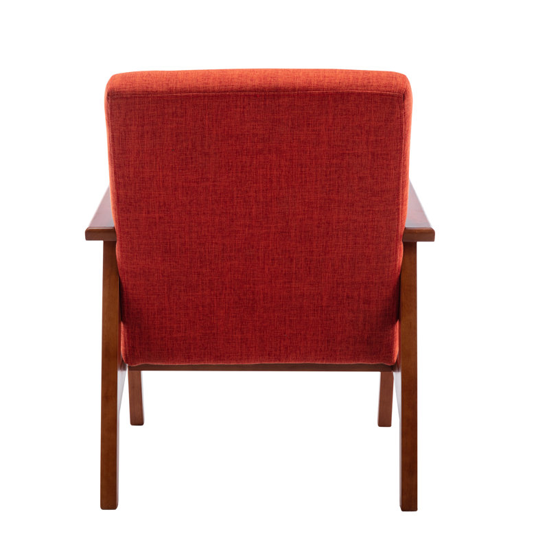 Upholstered Armchair, Red
